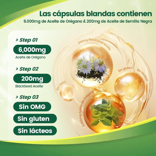 Aceite de Orégano 300 Cápsulas