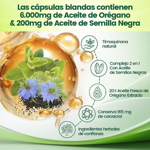 Aceite de Orégano 300 Cápsulas