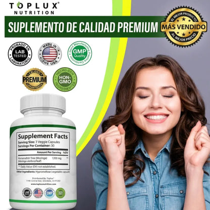 Cápsulas Toplux Moringa 1200 mg